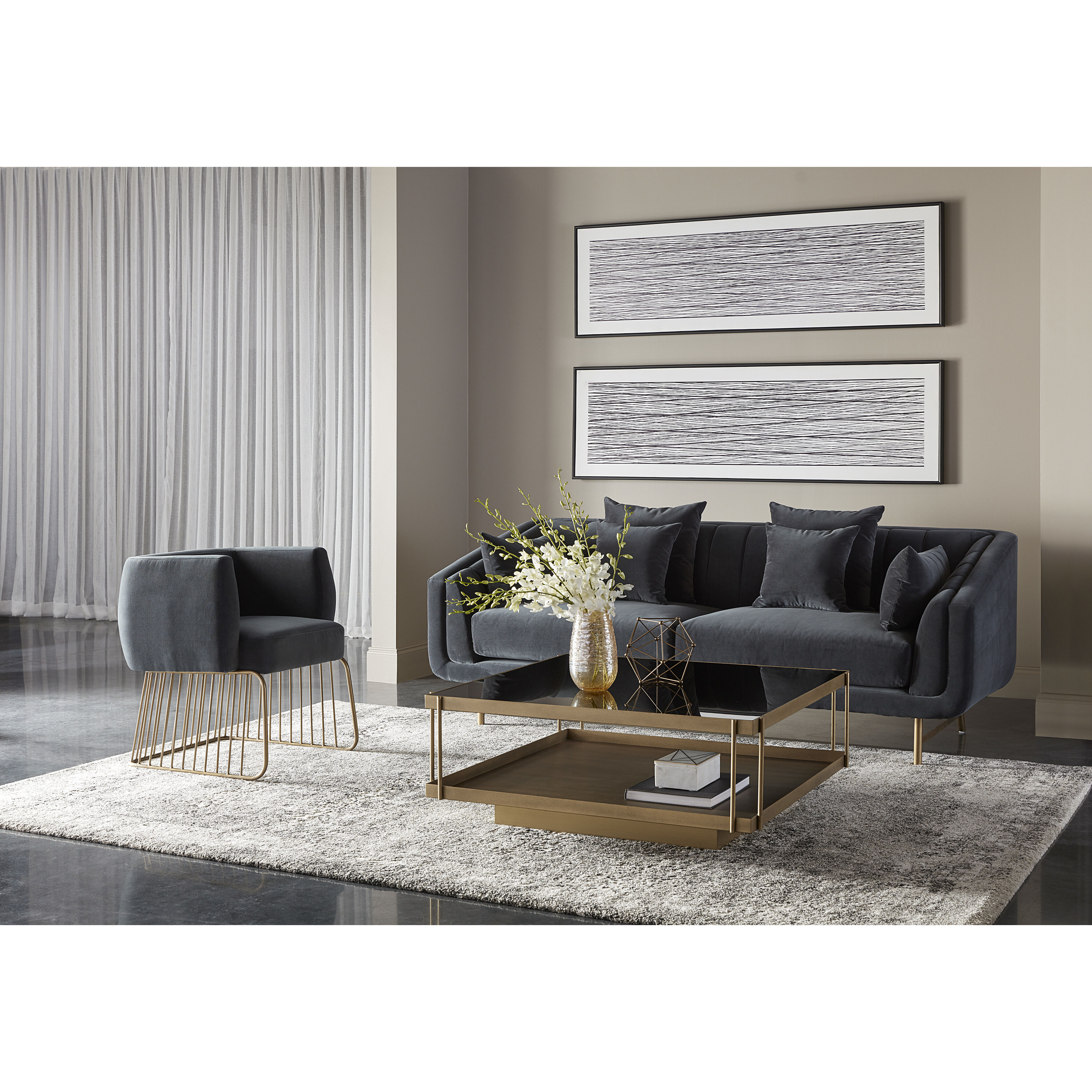 Veera Shadow Grey Sofa